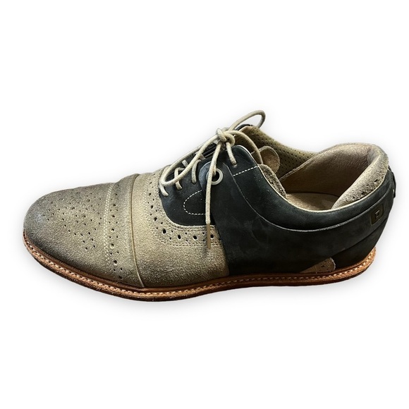 Tsubo Wexler II Mens Oxfords Lace Up Two Tone Gray Blue Suede Leather SZ 10.5 - Picture 1 of 12